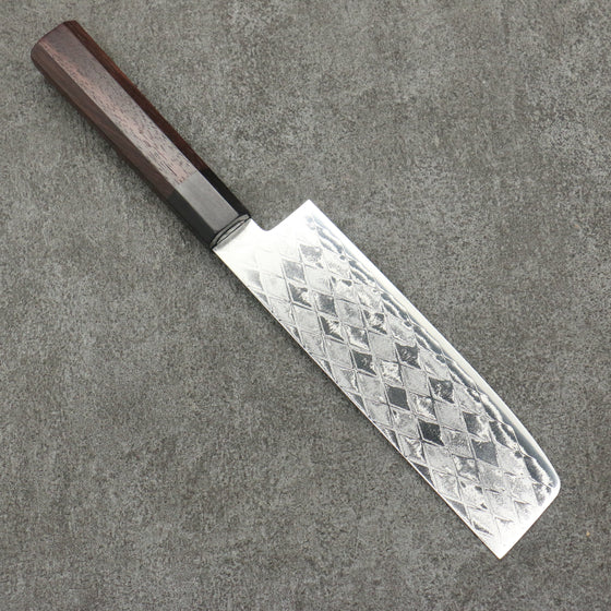 Seisuke AUS10 Mirror Crossed Usuba  160mm Shitan (ferrule: Black Pakka wood) Handle - Seisuke Knife
