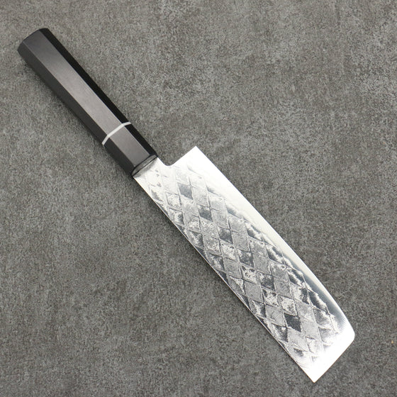 Seisuke AUS10 Mirror Crossed Usuba  160mm Black Pakka wood Handle - Seisuke Knife