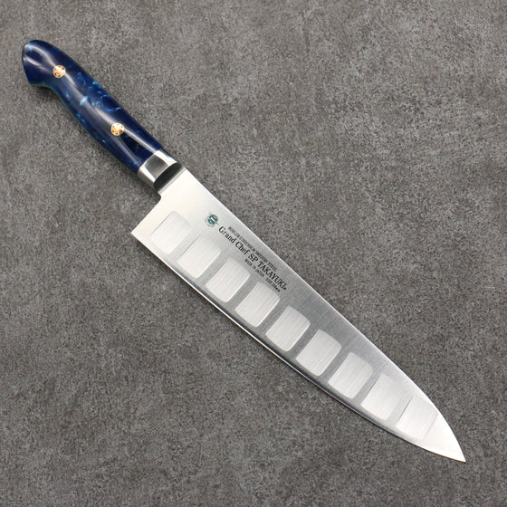 Sakai Takayuki Grand Chef SP Uddeholm Swedish stain-resistant steel Gyuto Salmon  210mm SP Type III (Ocean) Handle - Seisuke Knife