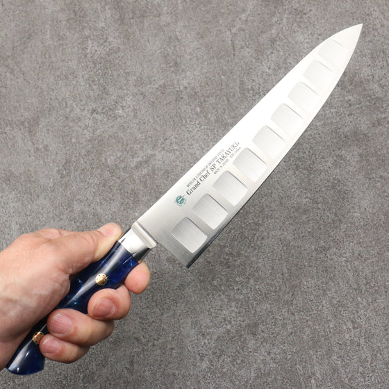 Sakai Takayuki Grand Chef SP Uddeholm Swedish stain-resistant steel Gyuto Salmon  210mm SP Type III (Ocean) Handle - Seisuke Knife