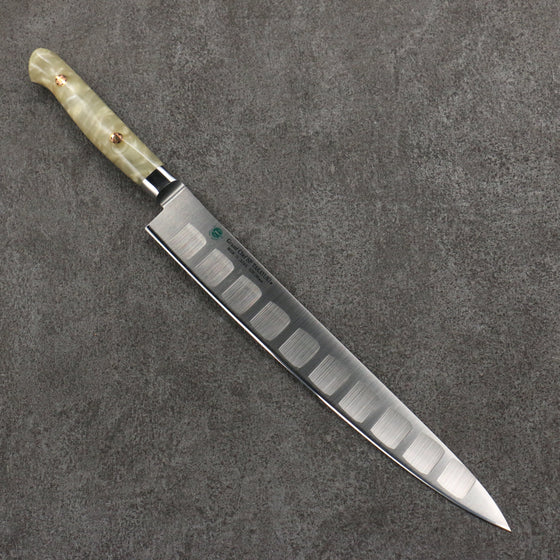 Sakai Takayuki Grand Chef SP Uddeholm Swedish stain-resistant steel Sujihiki Salmon  240mm SP Type III (Pearl) Handle - Seisuke Knife