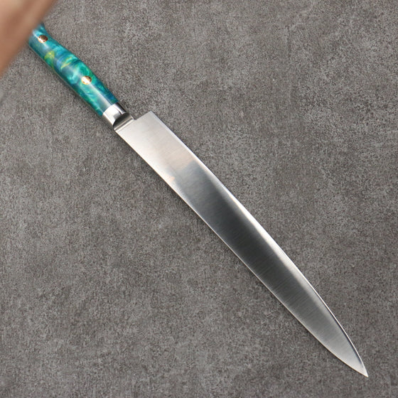 Sakai Takayuki Grand Chef SP Uddeholm Swedish stain-resistant steel Sujihiki Salmon  240mm SP Type III (Jungle) Handle - Seisuke Knife