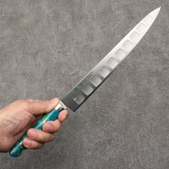 Sakai Takayuki Grand Chef SP Uddeholm Swedish stain-resistant steel Sujihiki Salmon  240mm SP Type III (Jungle) Handle - Seisuke Knife