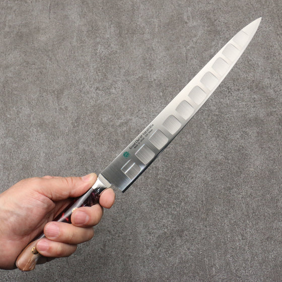 Sakai Takayuki Grand Chef SP Uddeholm Swedish stain-resistant steel Sujihiki Salmon  240mm SP Type III (Volcano) Handle - Seisuke Knife