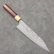  Yoshimi Kato SG2 Black Damascus Kiritsuke Gyuto  210mm Honduras Handle - Seisuke Knife