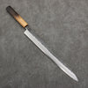 Sakai Takayuki Homura Guren Blue Steel No.2 Hammered Black Finished Yanagiba  300mm Burnt Oak Handle - Seisuke Knife - Slide 1