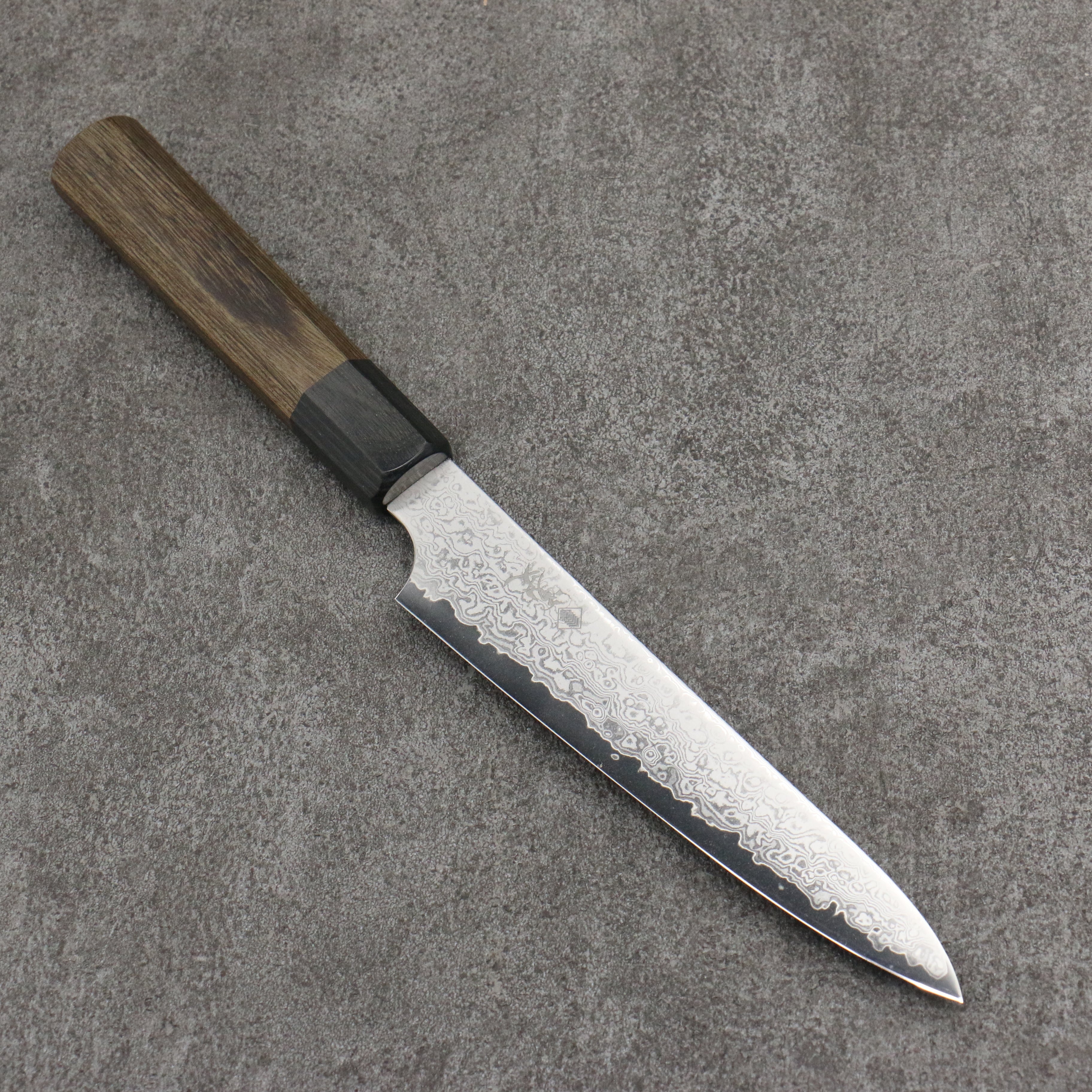 Kanjyo VG10 Damascus Petty-Utility 150mm Gray Pakkawood Handle - Seisuke Knife