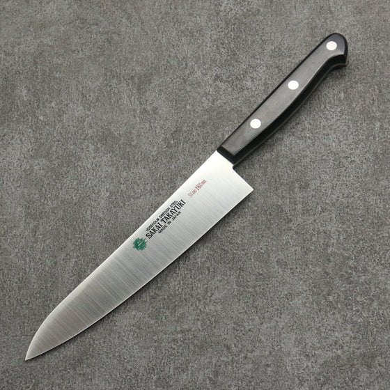 Sakai Takayuki Grand Chef Swedish Steel-stn Gyuto  180mm Black Pakka wood Handle - Seisuke Knife