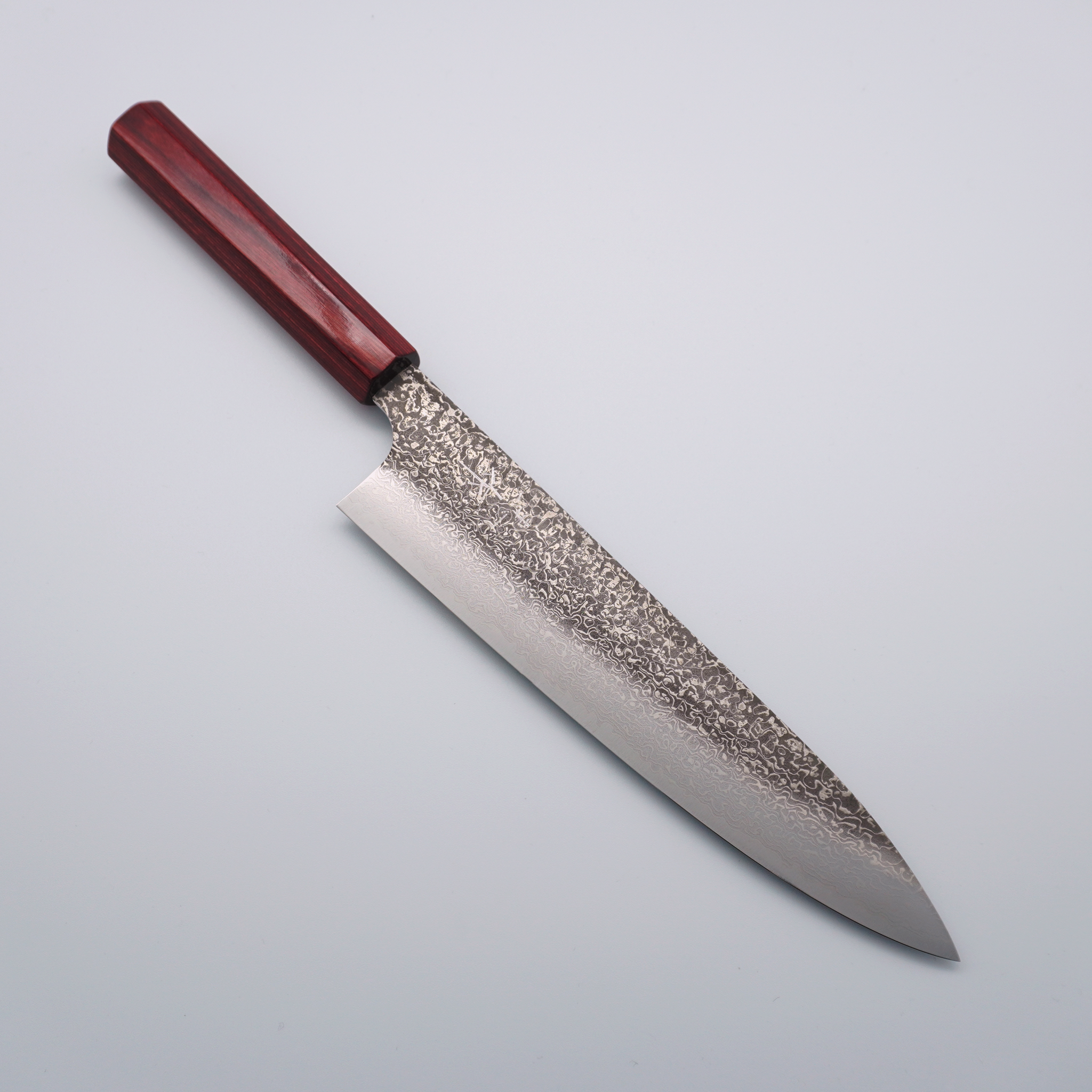 Kei Kobayashi SG2 Damascus Gyuto 210mm Red Lacquered Handle - Seisuke Knife