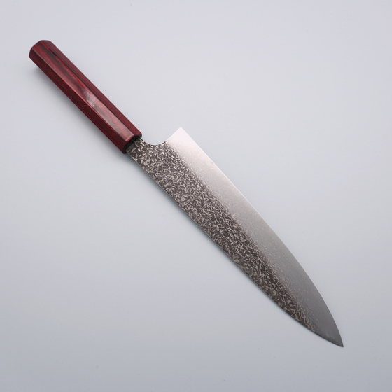 Kei Kobayashi SG2 Damascus Gyuto 210mm Red Lacquered Handle - Seisuke Knife
