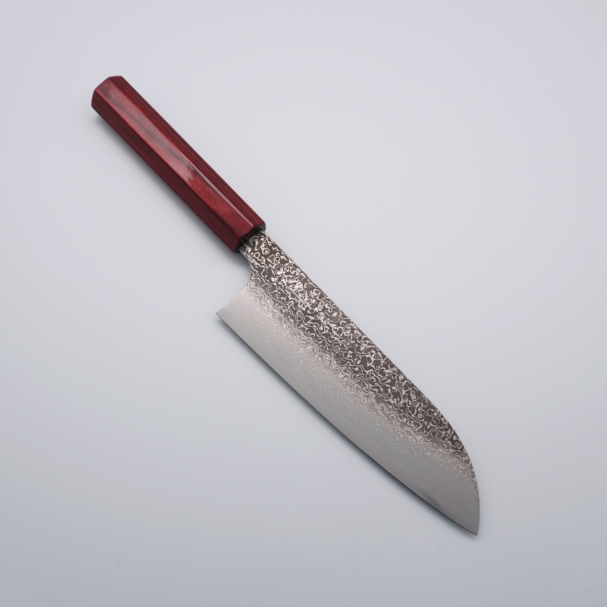 Kei Kobayashi SG2 Damascus Santoku 170mm Red Lacquered Handle