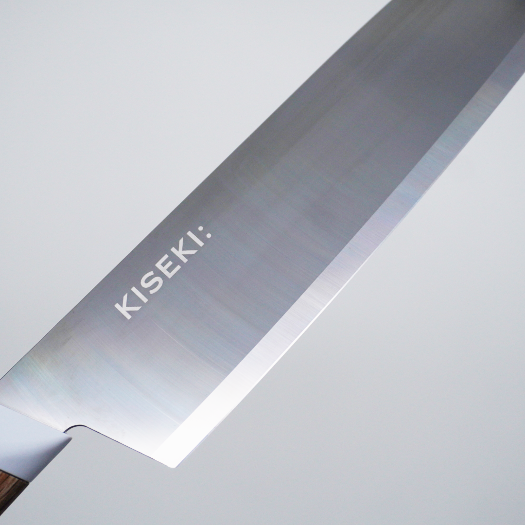 KISEKI Proprietary Ultra-Hard Alloy Santoku Knife 180mm with Japanese Oak Handle - Seisuke Knife