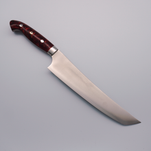  Dashi Mukamura HAP40 Blurry Finish Sujihiki 210mm with Red Acrylic Handle - Seisuke Knife