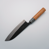 Nao Yamamoto White Steel No.2 Kurouchi Santoku 170mm Cherry Tree Handle - Seisuke Knife - Slide 2