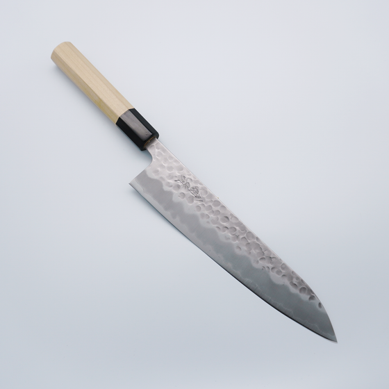 OUL White Steel No.2 Hammered Gyuto 210mm Magnolia Handle - Seisuke Knife