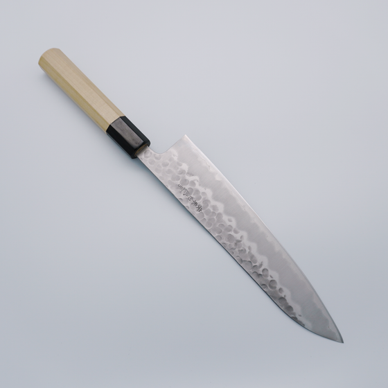 OUL White Steel No.2 Hammered Gyuto 210mm Magnolia Handle - Seisuke Knife