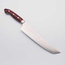  Daishi Mukamura HAP40 Blurry Finish Sujihiki 210mm Red Acrylic Handle - Seisuke Knife