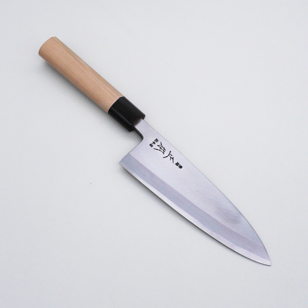 Seisuke TAKUMI Trade-In Masamoto White Steel No.2 Kasumi Deba 180mm Magnolia & Buffalo Horn Handle with Saya