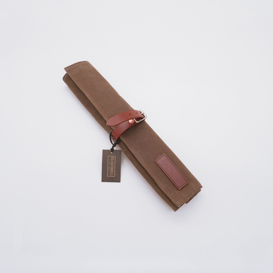 Hardmill Waxed Canvas Compact Knife Roll