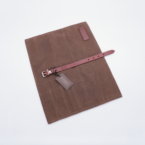 Hardmill Waxed Canvas Compact Knife Roll
