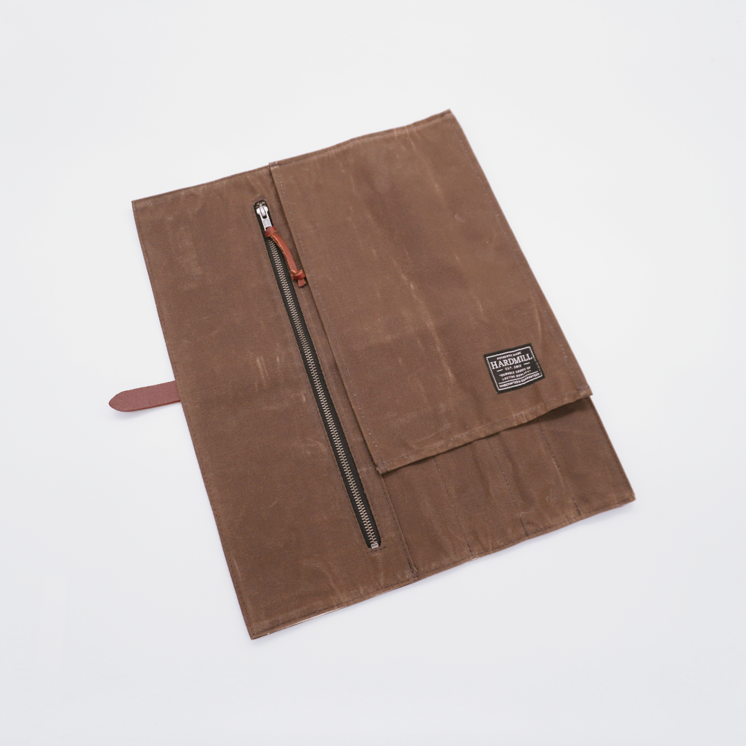 Hardmill Waxed Canvas Compact Knife Roll - Seisuke Knife