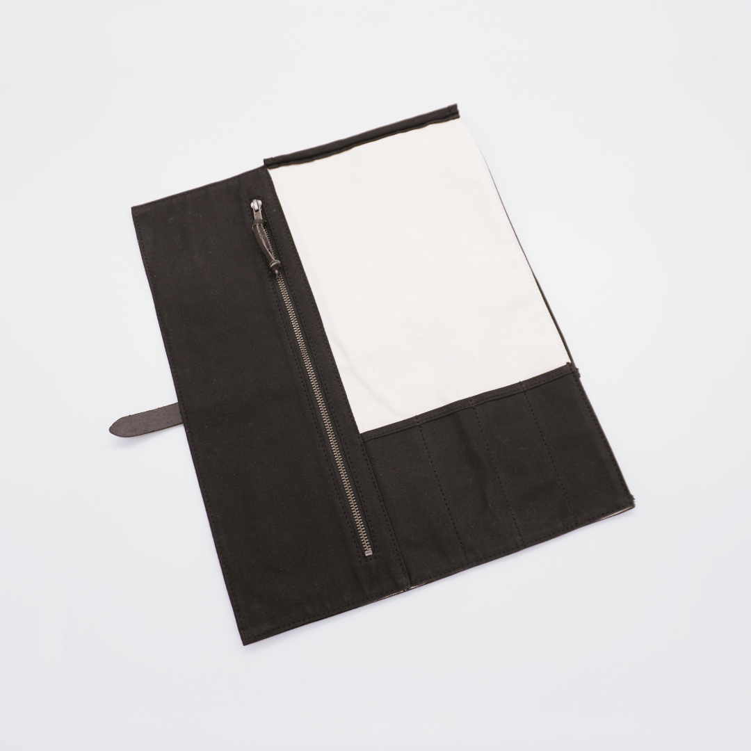 Hardmill Waxed Canvas Compact Knife Roll - Seisuke Knife