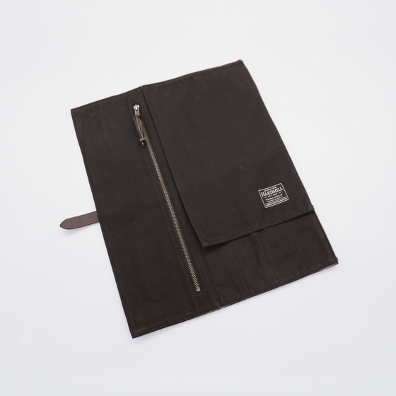 Hardmill Waxed Canvas Compact Knife Roll