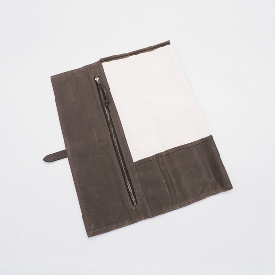 Hardmill Waxed Canvas Compact Knife Roll