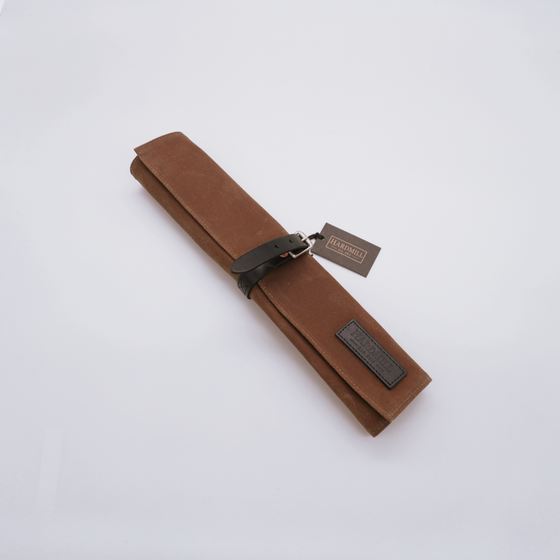 Hardmill Waxed Canvas Compact Knife Roll