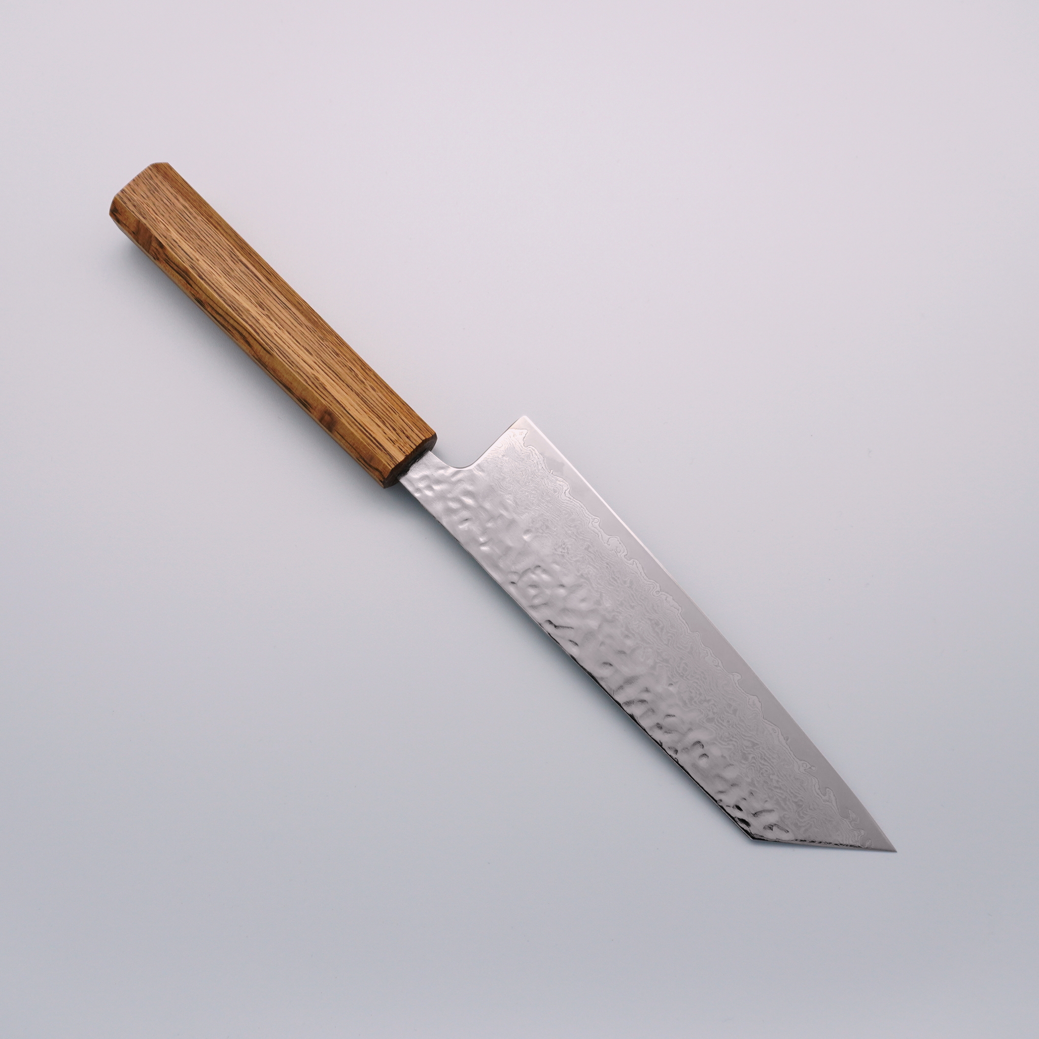 Seisuke Tsukikage AUS10 Migaki Finished Hammered Damascus Bunka 170mm Oak Handle - Seisuke Knife