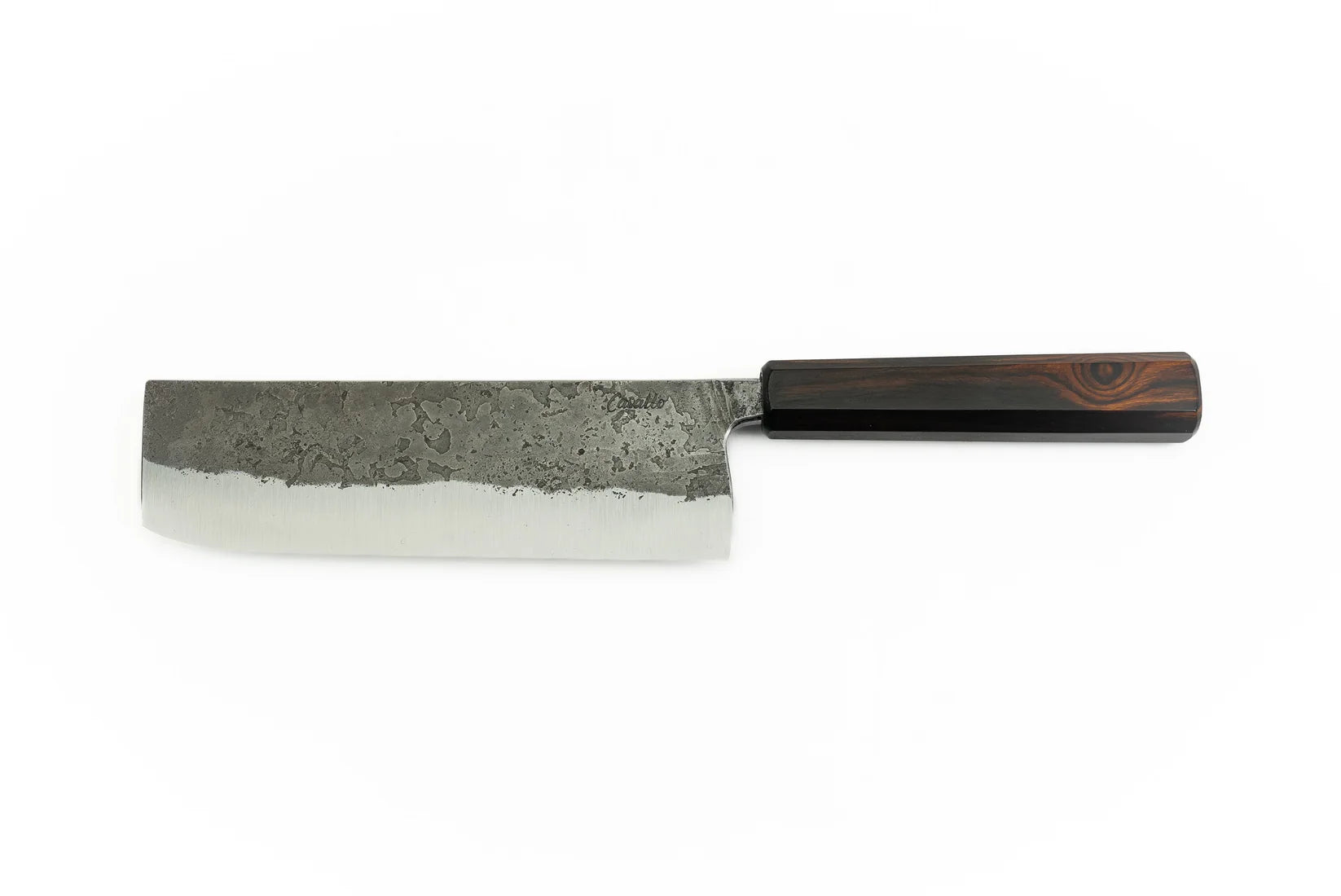 Acre Cavallo Carbon Steel Nakiri 160mm Desert Ironwood Handle - Seisuke Knife