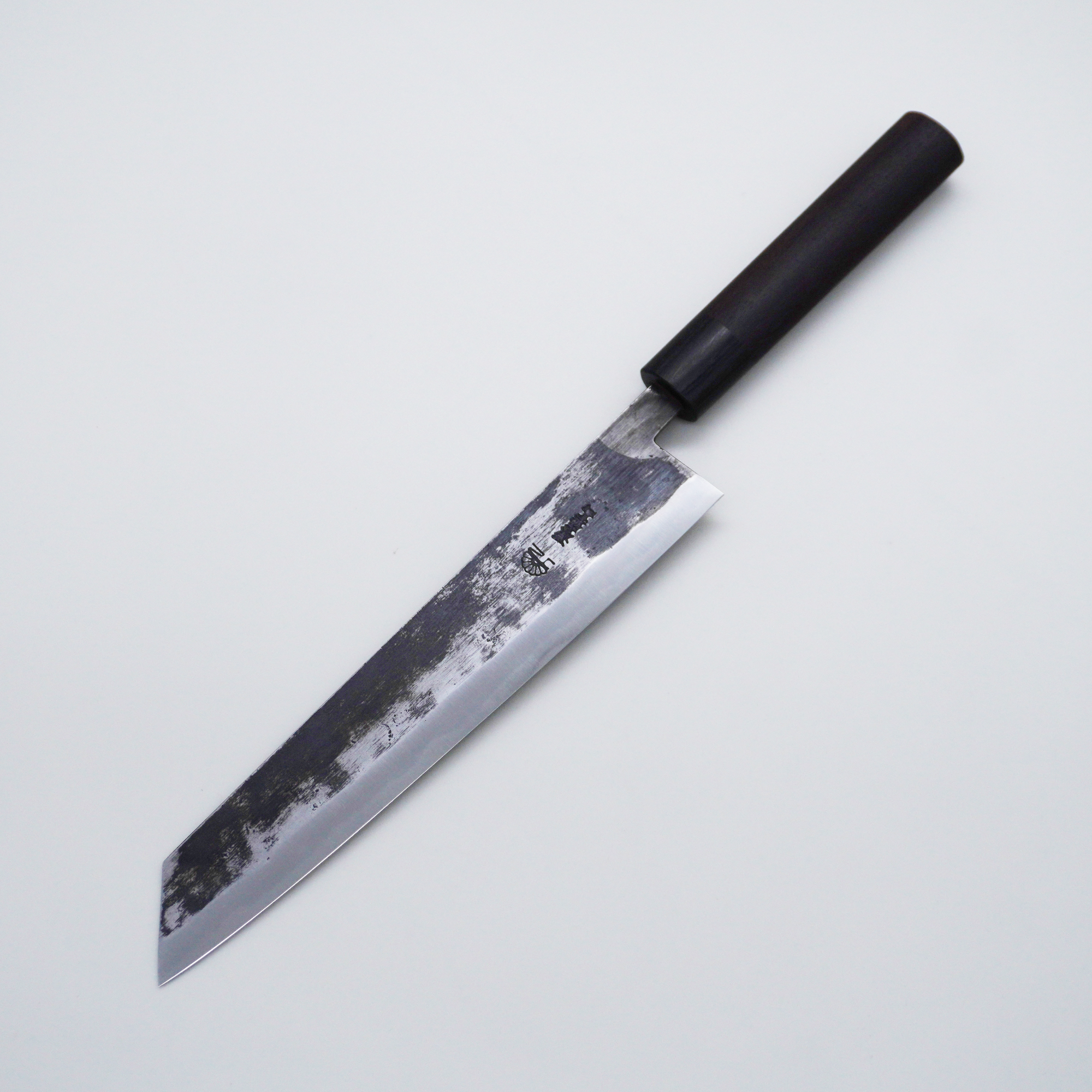 Seisuke TAKUMI Trade-In Moritaka Hamono Blue Steel Kiritsuke Gyuto 240mm Shitan (Rosewood) Handle with Buffalo Horn Ferrule - Seisuke Knife