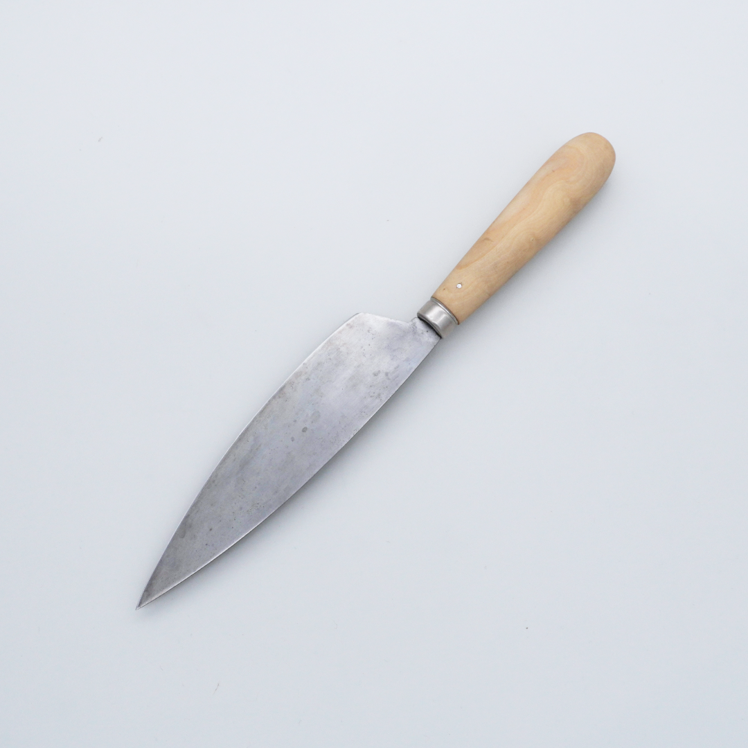 Seisuke TAKUMI Trade-In Pallarès Solsona Carbon Steel Satin Catalan Kitchen Knife 160mm Boxwood Handle