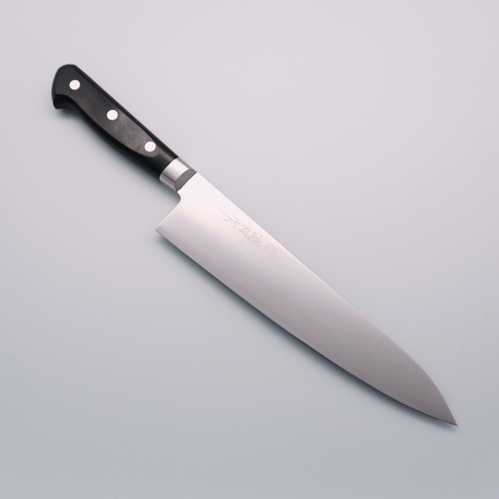 Takamura Knives VG10 Migaki Finished Gyuto 210mm with Black Pakkawood Handle - Seisuke Knife