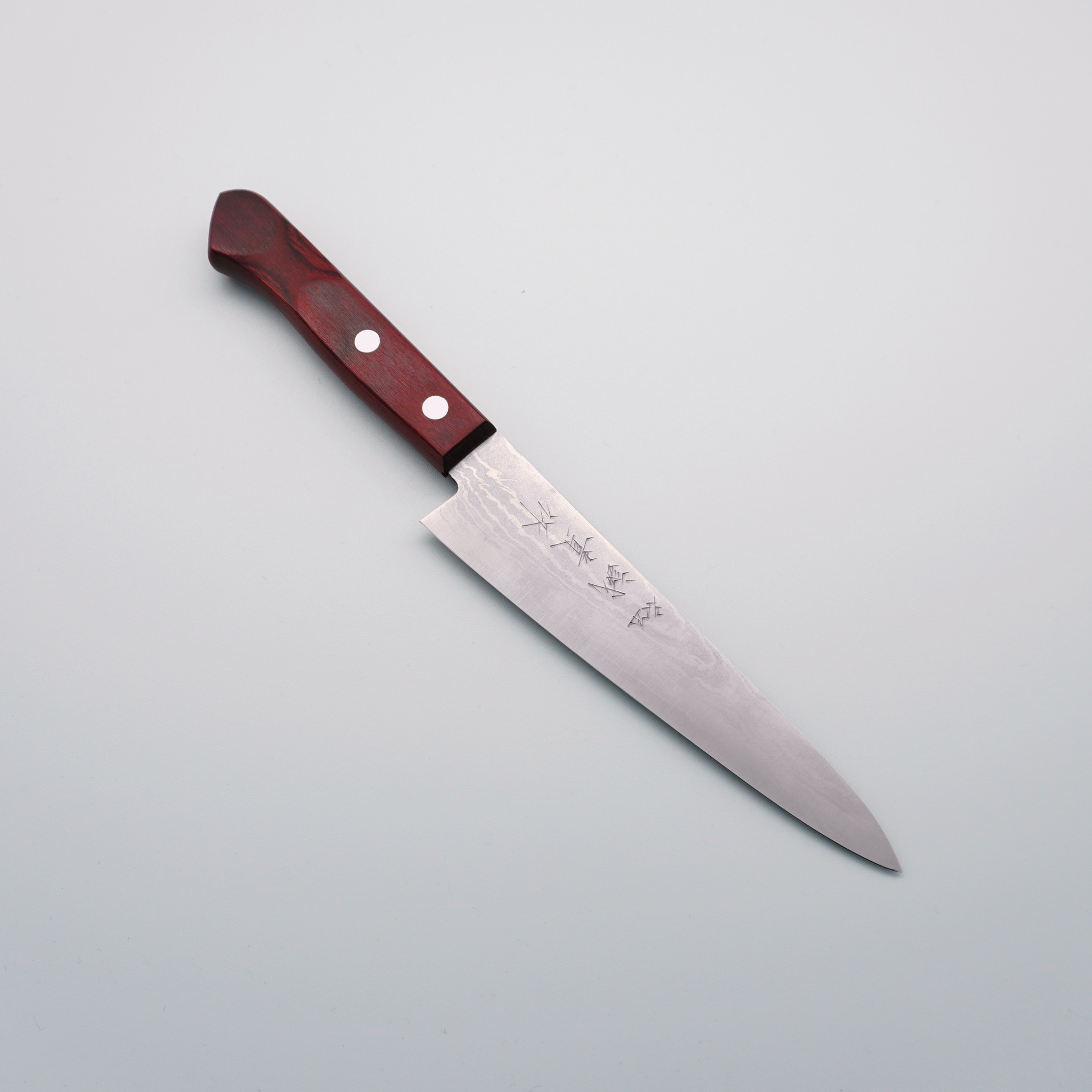 Shigeki Tanaka VG10 17 Layer Damascus Petty-Utility 150mm Red Pakka wood Handle - Seisuke Knife