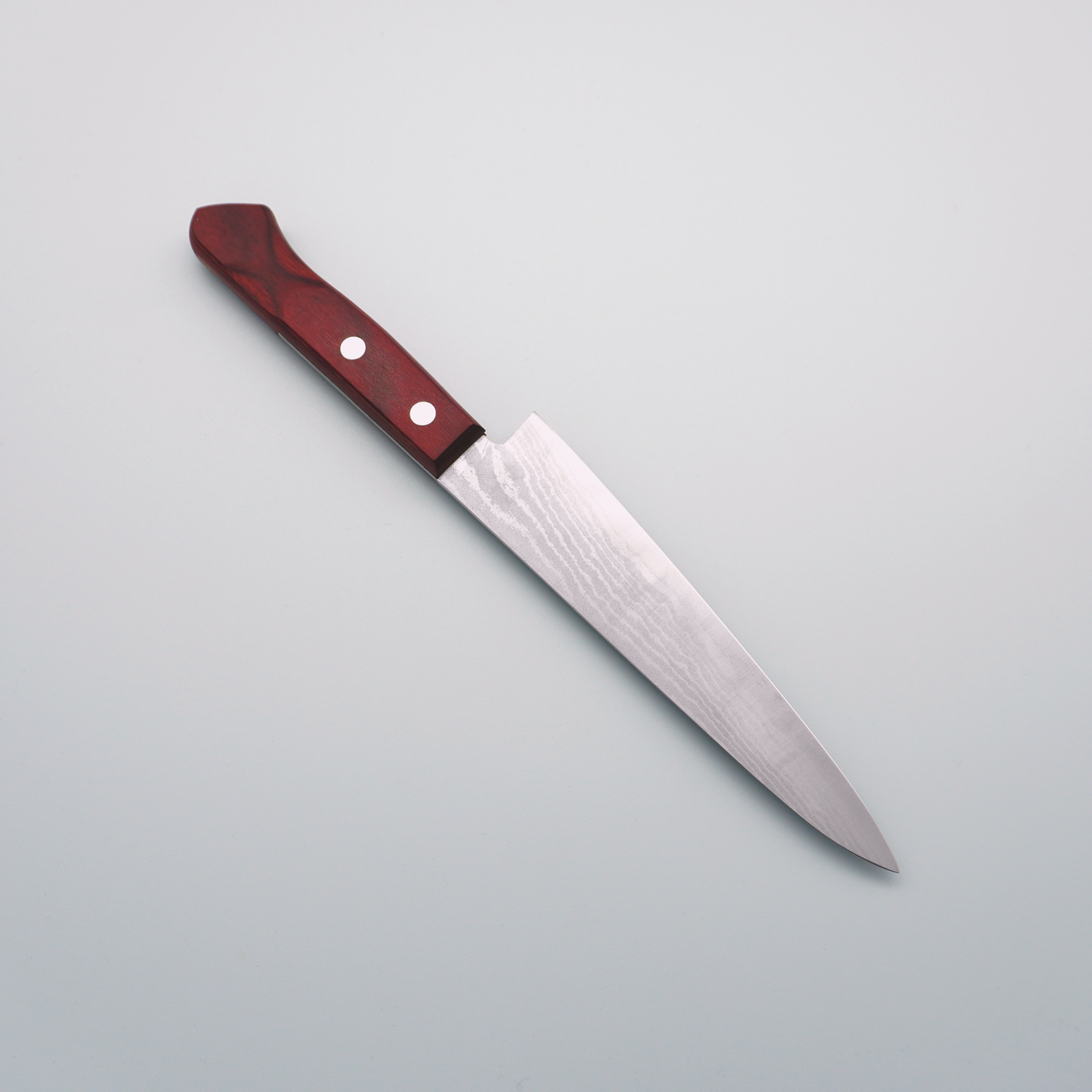 Shigeki Tanaka VG10 17 Layer Damascus Petty-Utility 150mm Red Pakka wood Handle - Seisuke Knife