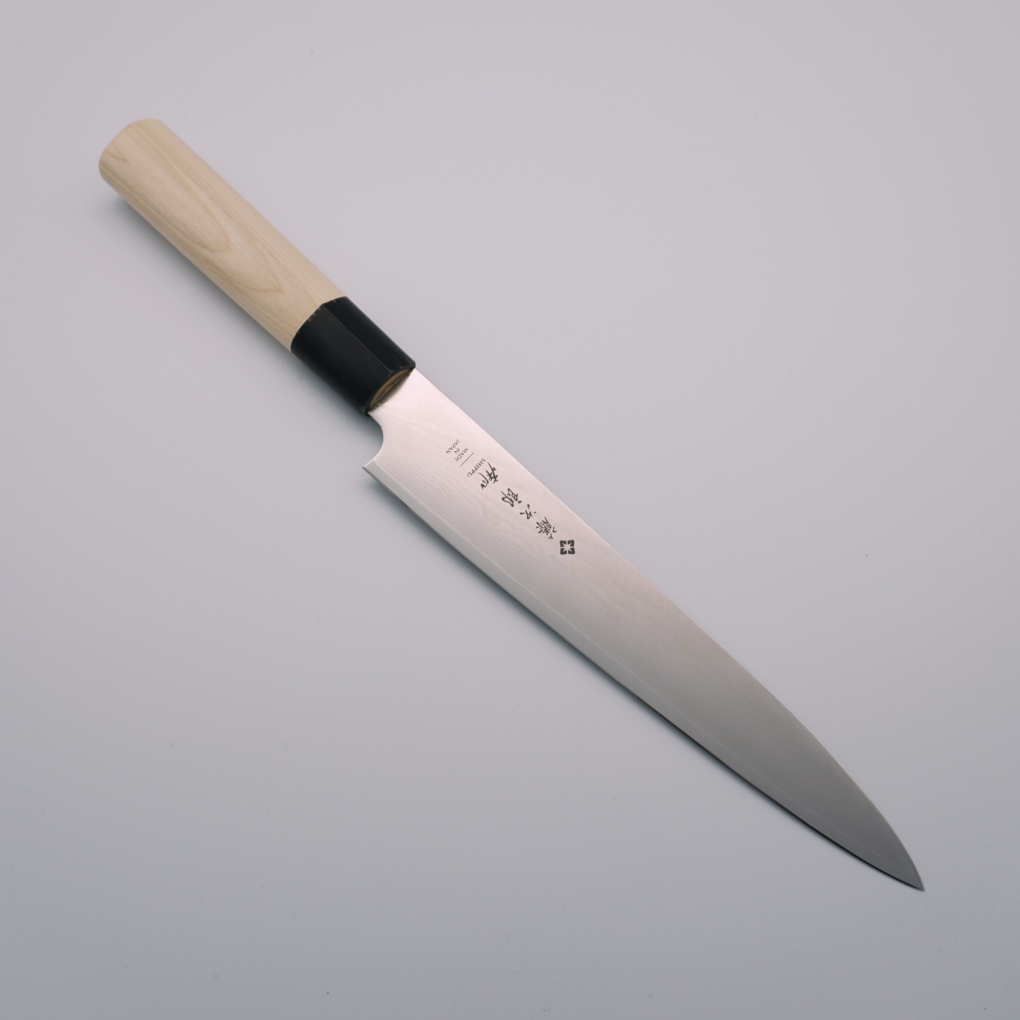 Seisuke TAKUMI Trade-In Tojiro Shippu VG10 Damascus Sujihiki 210mm Magnolia & Buffalo Horn Handle - Seisuke Knife