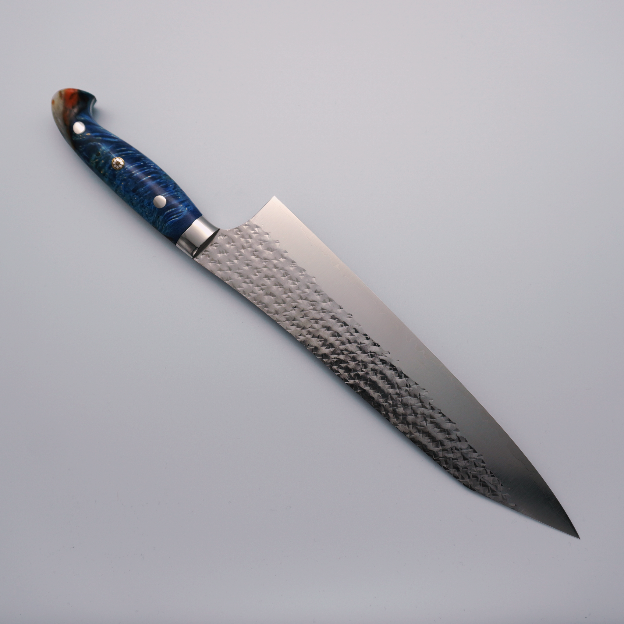 Yu Kurosaki Senko Ei SG2 Gyuto 240mm Custom Wood & Blue Resin Handle - Seisuke Knife