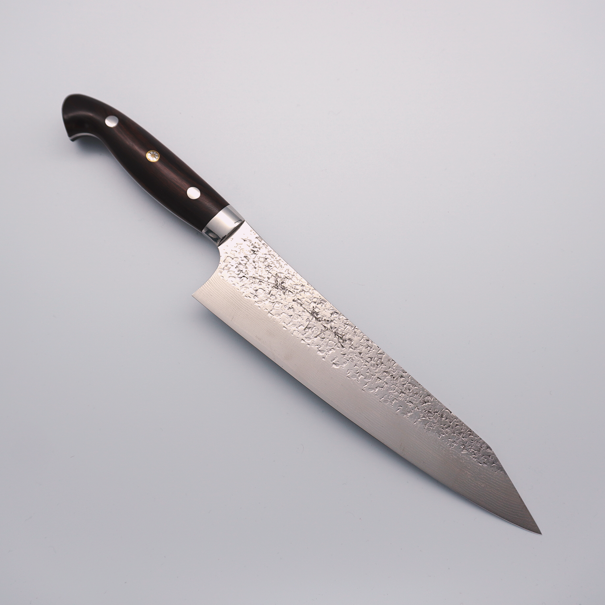 Yu Kurosaki Shizuku Damascus SG2 Gyuto 210mm Ironwood Handle - Seisuke Knife