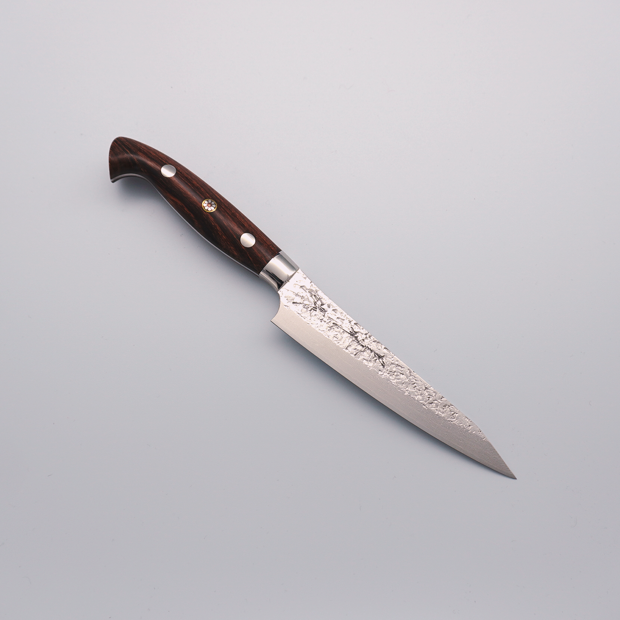 Yu Kurosaki Shizuku Damascus SG2 Petty-Utility 120mm Ironwood Handle - Seisuke Knife