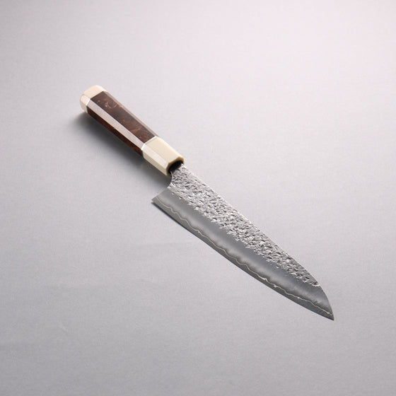 Yu Kurosaki Shizuku SG2 Hammered Gyuto  210mm Stabilized wood (Birch Burl) Handle - Seisuke Knife