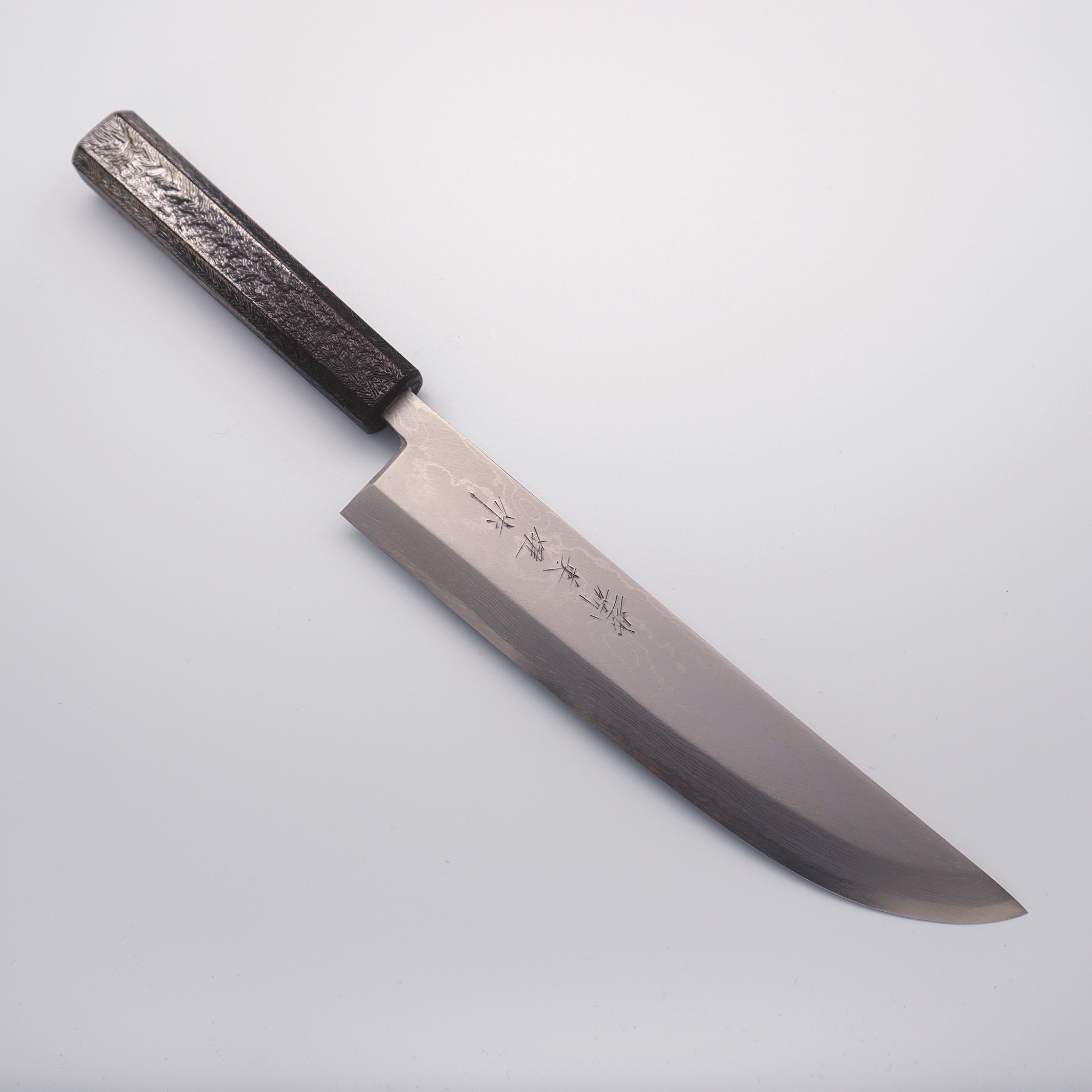 Hideo Kitaoka Wakashitsuke Tansetsu Sakimaru Mioroshi Deba 240mm Urushi Lacquered Handle - Seisuke Knife