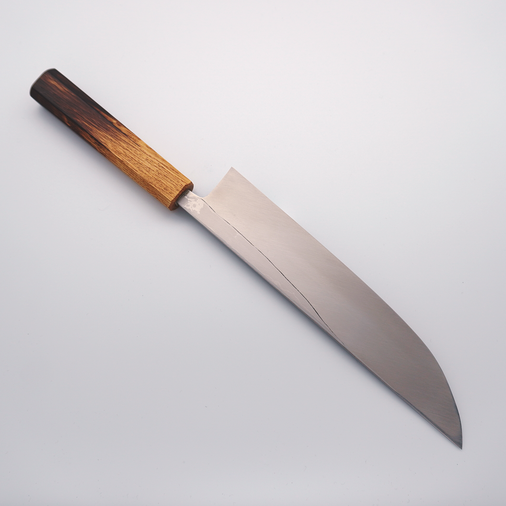 Hideo Kitaoka Wakashitsuke Tansetsu Sakimaru Mioroshi 240mm Burnt Oak Handle - Seisuke Knife
