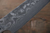 Takeshi Saji VG10 Black Damascus Gyuto 240mm Cow Bone Handle - Seisuke Knife - Slide 5