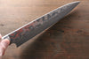 Takeshi Saji VG10 Black Damascus Gyuto 210mm Cow Bone Handle - Seisuke Knife