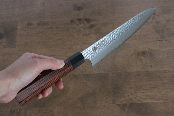 Seki Kanetsugu VG10 Hammered Gyuto 200mm with Heptagonal Pakkawood Handle - Seisuke Knife