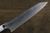 Takeshi Saji SRS13 Hammered Damascus Kengata Gyuto 240mm White Stone Handle - Seisuke Knife - Slide 6