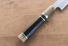 Jikko Shiko White Steel Sakimaru Yanagiba  300mm Ebony with Double Ring Handle - Seisuke Knife - Slide 6