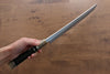 Jikko Shiko White Steel Sakimaru Yanagiba  300mm Ebony with Double Ring Handle - Seisuke Knife - Slide 7