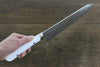 Takeshi Saji SRS13 Hammered Damascus Kengata Gyuto 240mm White Stone Handle - Seisuke Knife - Slide 8